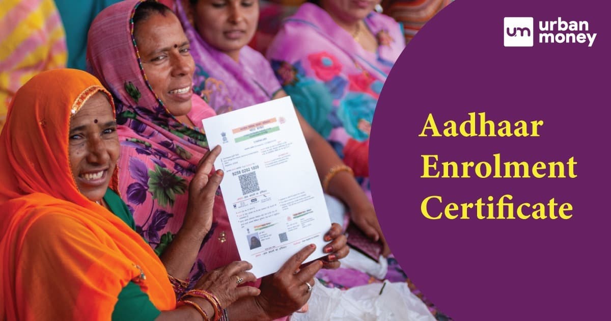 Certificate for Aadhaar Enrolment