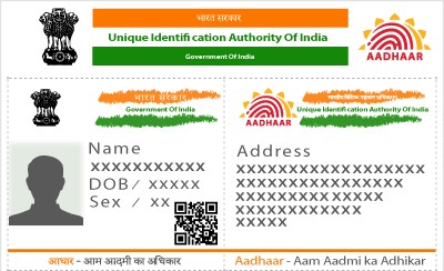 Sample of Aadhaar card uidai