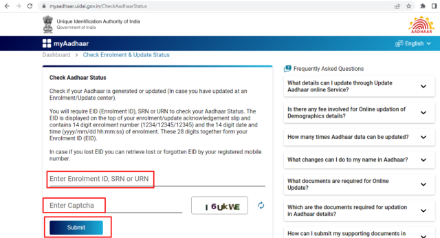 Aadhaar Enrolment ID