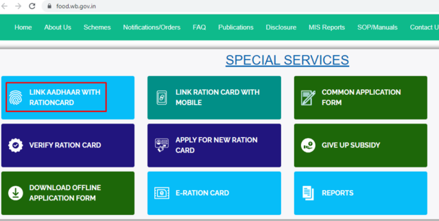 WB ration Aadhaar link