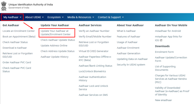 Locate Enrolment & Update Centres