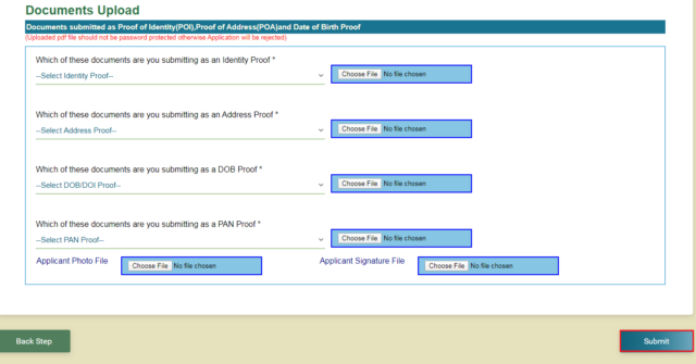 required documents for pan card in india