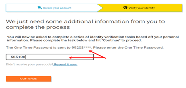 Confirm identity on cibil 