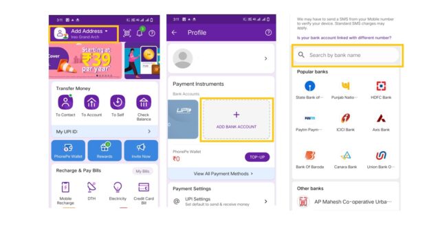 How to Add Bank Account in PhonePe
