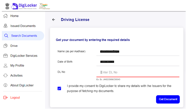 How to Add Driving License in DigiLocker