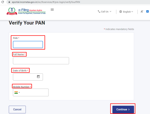 pan card details check