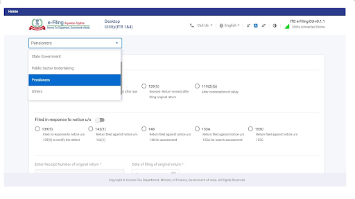 step 3 Pension ITR