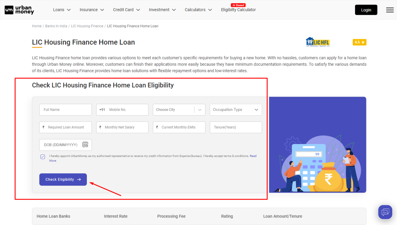 LIC Home Loan Eligibility Calculator Calculate Now