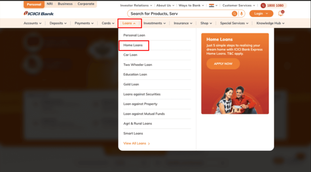 icici-bank-website