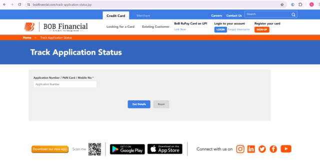 Bank of Baroda Home Loan Application Status