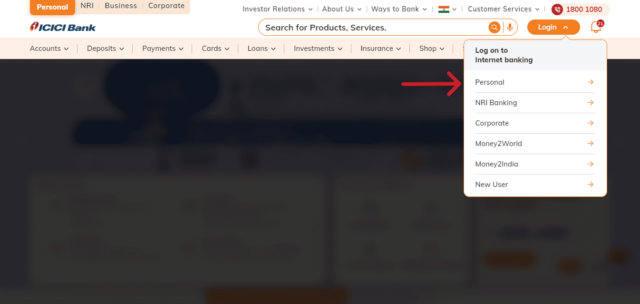 ICICI personal banking