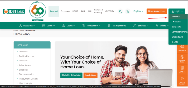 IDBI Bank Login